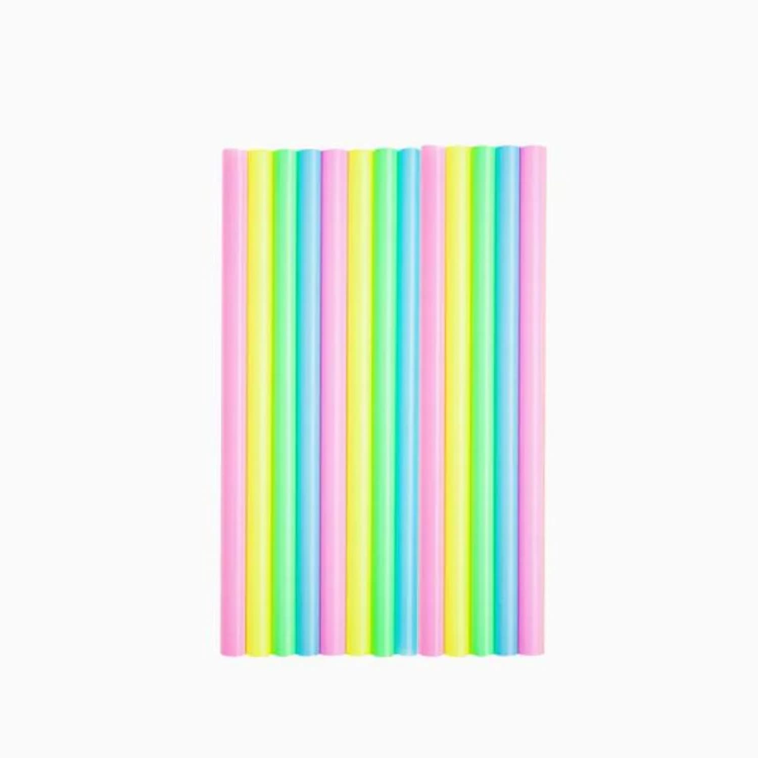 Start Electric | Pajitas rectas colores surtidos en U.V. fabricado en PLA compostable, degradable y 100% reciclable | Marca Maxi Products
