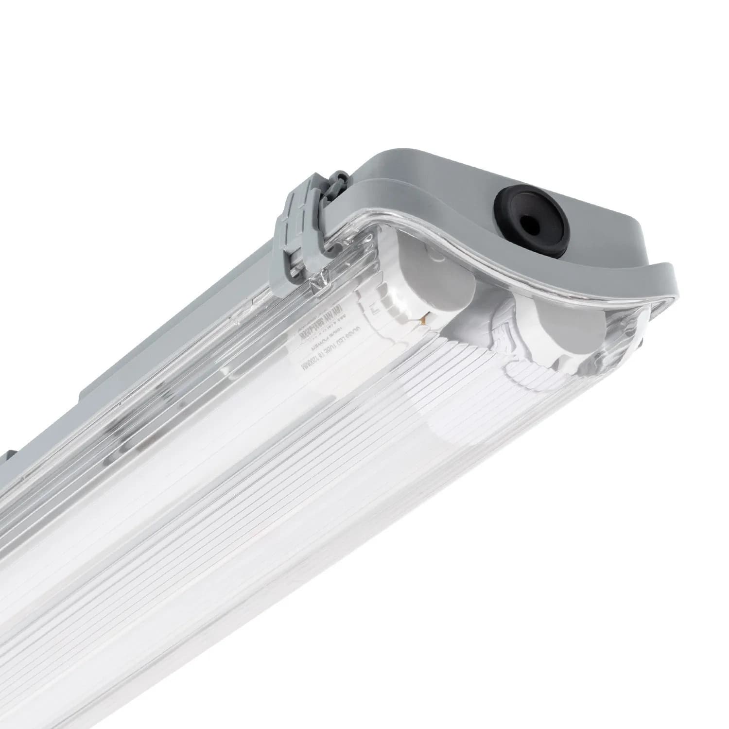 Ledkia Pantalla Estanca LED Slim dos Tubos LED 60 cm IP65 Conexión un Lateral