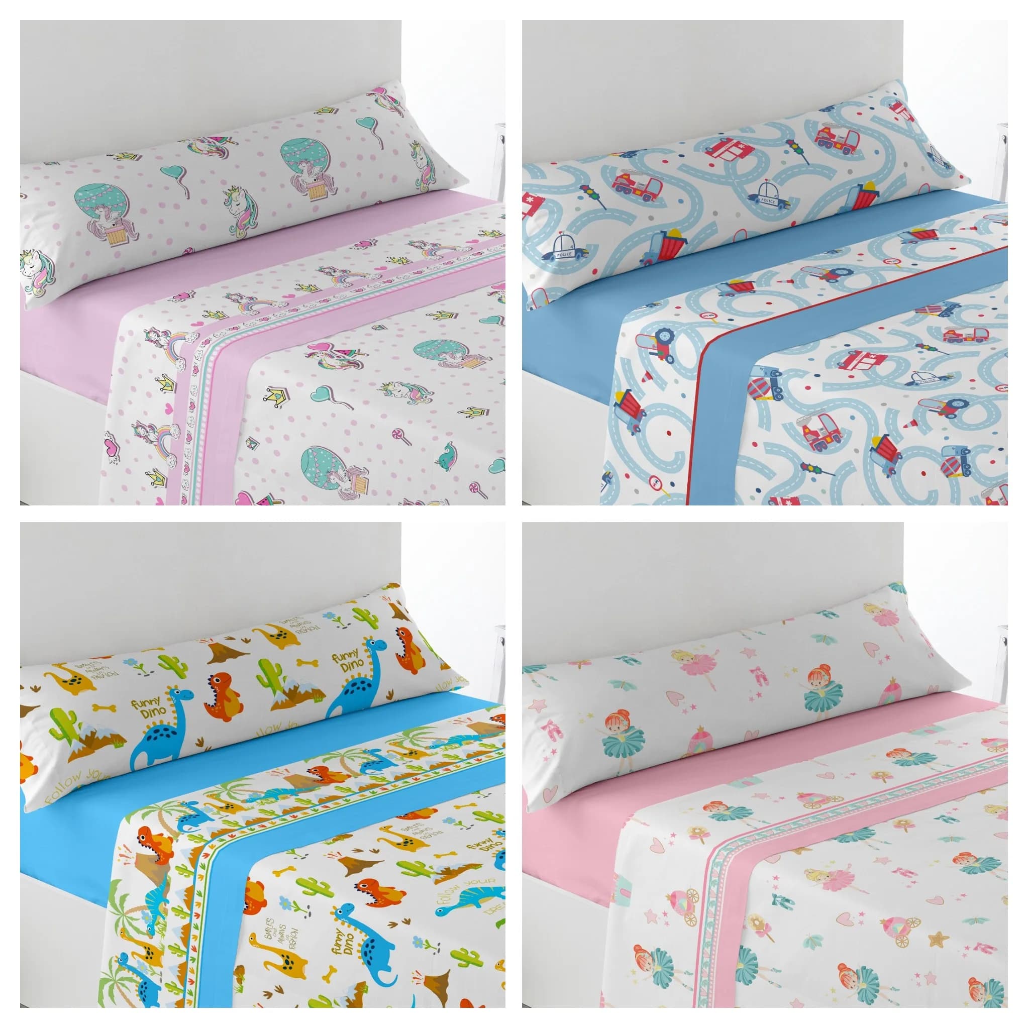 Energy Colors Textil-Hogar Infantil- Juego Sábanas 90 Estampadas Verano, 3 Piezas Poliéster Tacto Fino, Suave, Ajustable
