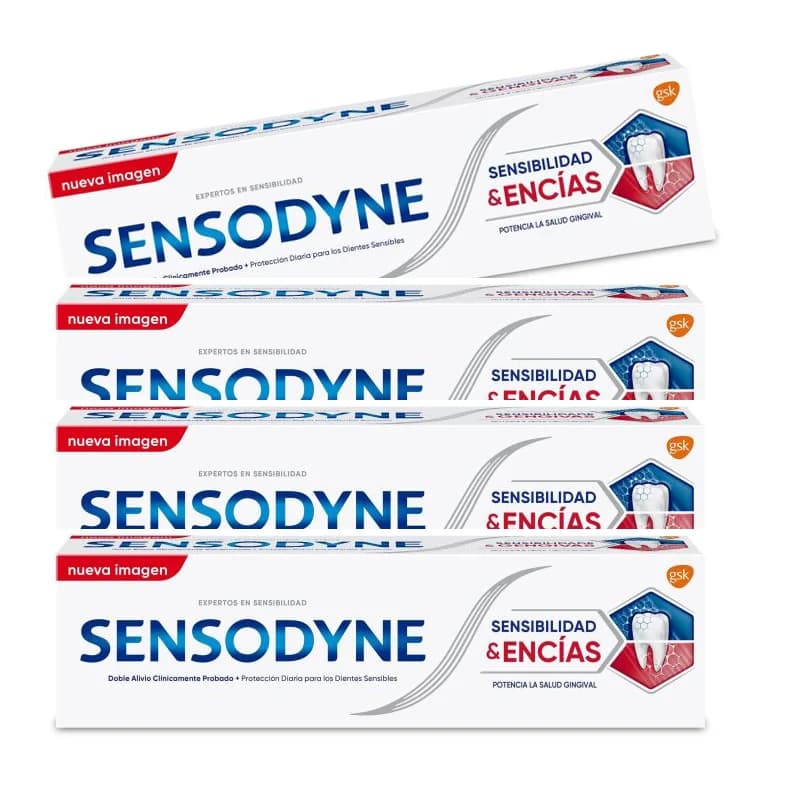 Pack 4x75 ml Sensodyne BLANQUEANTE / Sensibilidad y Encías / REPARA Y PROTEGE / REPARA Y PROTEGE BLANQUEANTE / SENSIBILIDADENCIAS BLANQUEADOR / Pasta