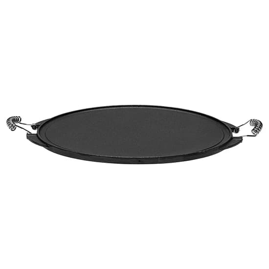 Vaello Plancha Redonda de Hierro Fundido - 25 Cm | Cocina Pescado, Carnes y Verduras