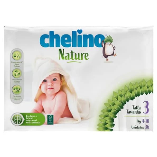 Chelino Nature Talla 3 410 Kg 36 Uds Chelino