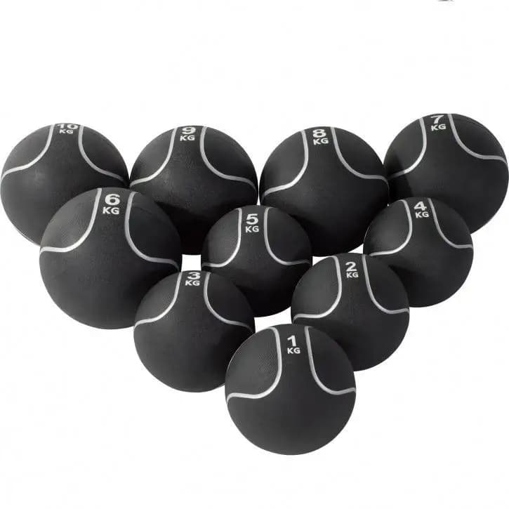 Balón Medicinal de Goma en Negro 1 - 10 kg