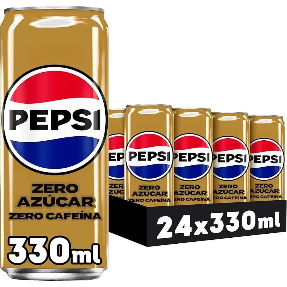 24 latas PEPSI zero azucar sin cafeína 24 lata 330 ml Pepsico