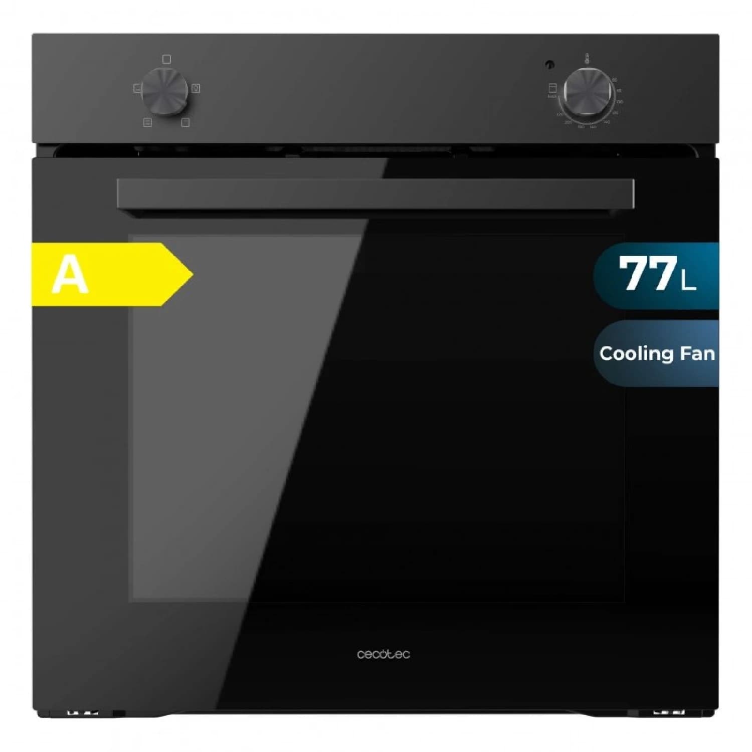 Cecotec Horno Integrable Convencional de 77L Bolero Hexa C126000 Dark Inox A. 2800W, 4 Funciones, Modo Convección
