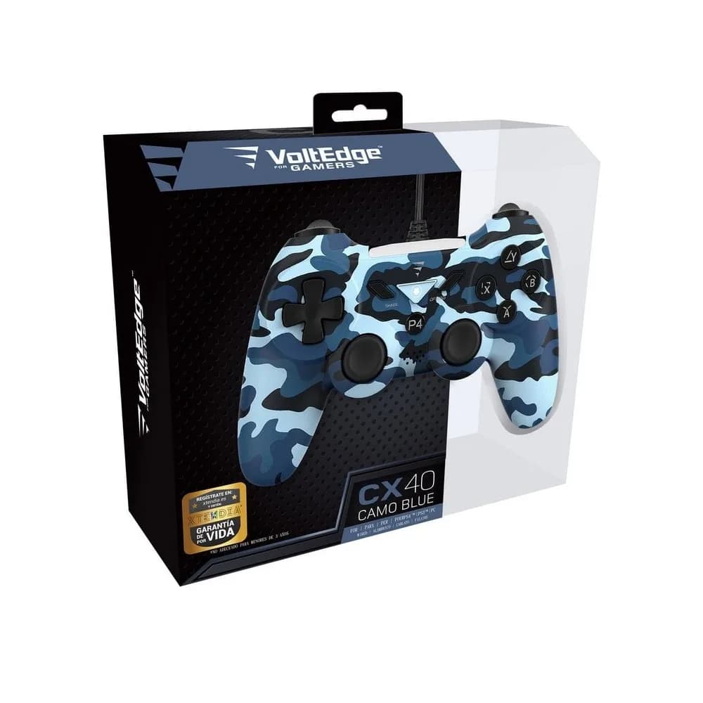 MANDO CON CABLE VOLTEDGE CX40 ELIGE TU COLOR PARA PLAYSTATION 4 PLAYSTATION 3 Y PC VERSIÓN ESPAÑOLA GARANTÍA EUROPEA