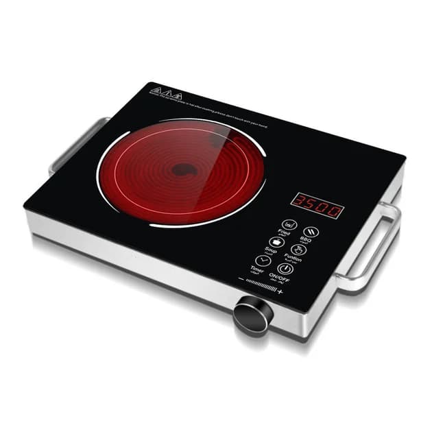 Vitroceramica portátil, vitroceramica eléctrica, 2200W, negro. Griddle para usar en casa, hogar, local, camping. Sokany