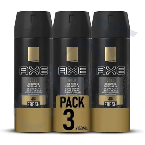 Pack 3x150ml -  AXE Desodorante Hombre GOLD Spray 48h