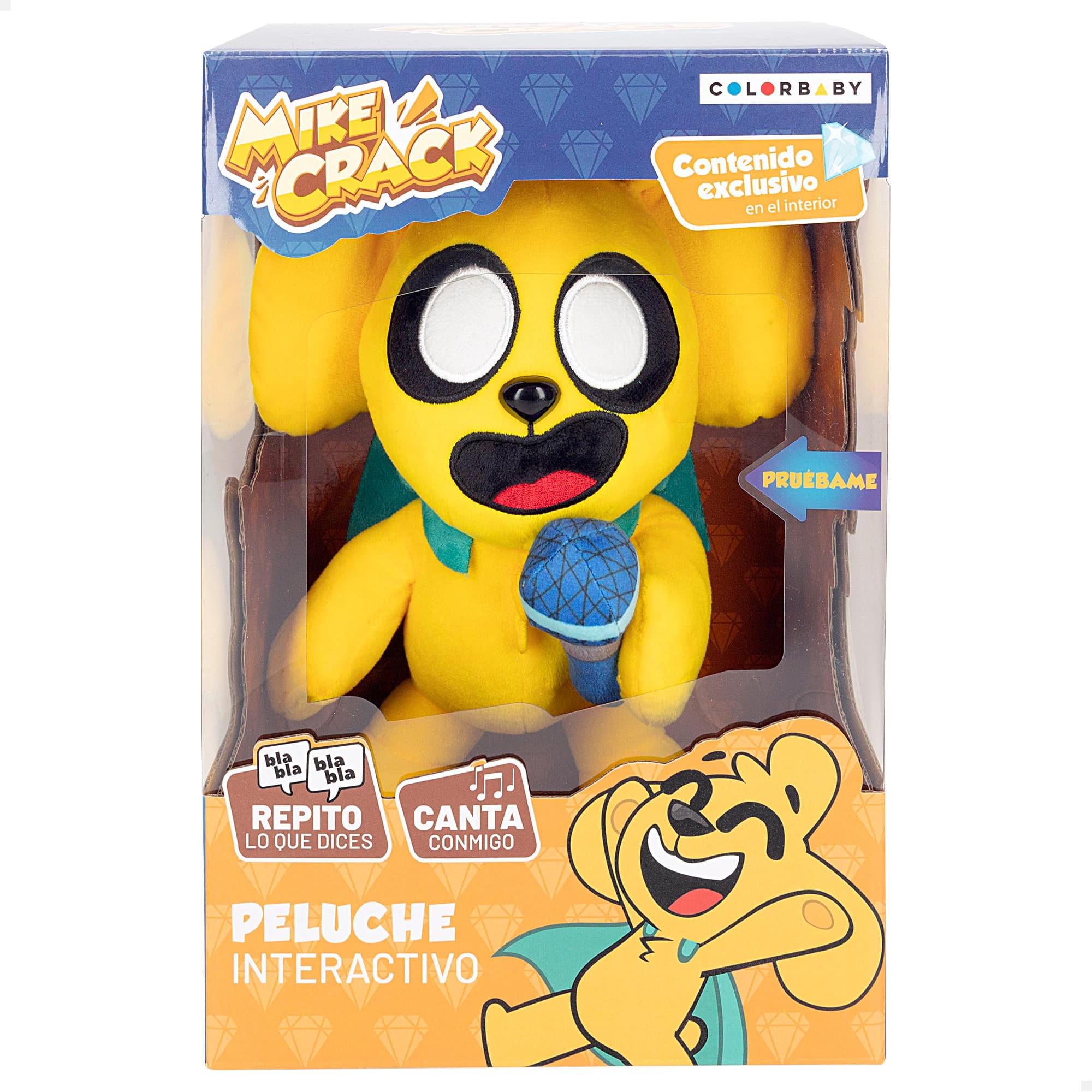Colorbaby Mikecrack - Peluche oficial Mike Canto "Chocolate con Almendras" y repito lo que dices, Peluche oficial Akela Canto "La mejor canción",