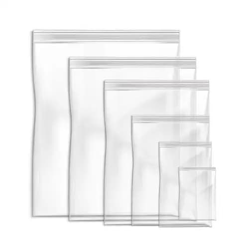 MARCPRINT 100 Bolsas Zip - Bolsas Congelacion Autocierre - Bolsitas Plastico Pequeñas Reutilizables - Bolsas Plastico Transparente Aptas para