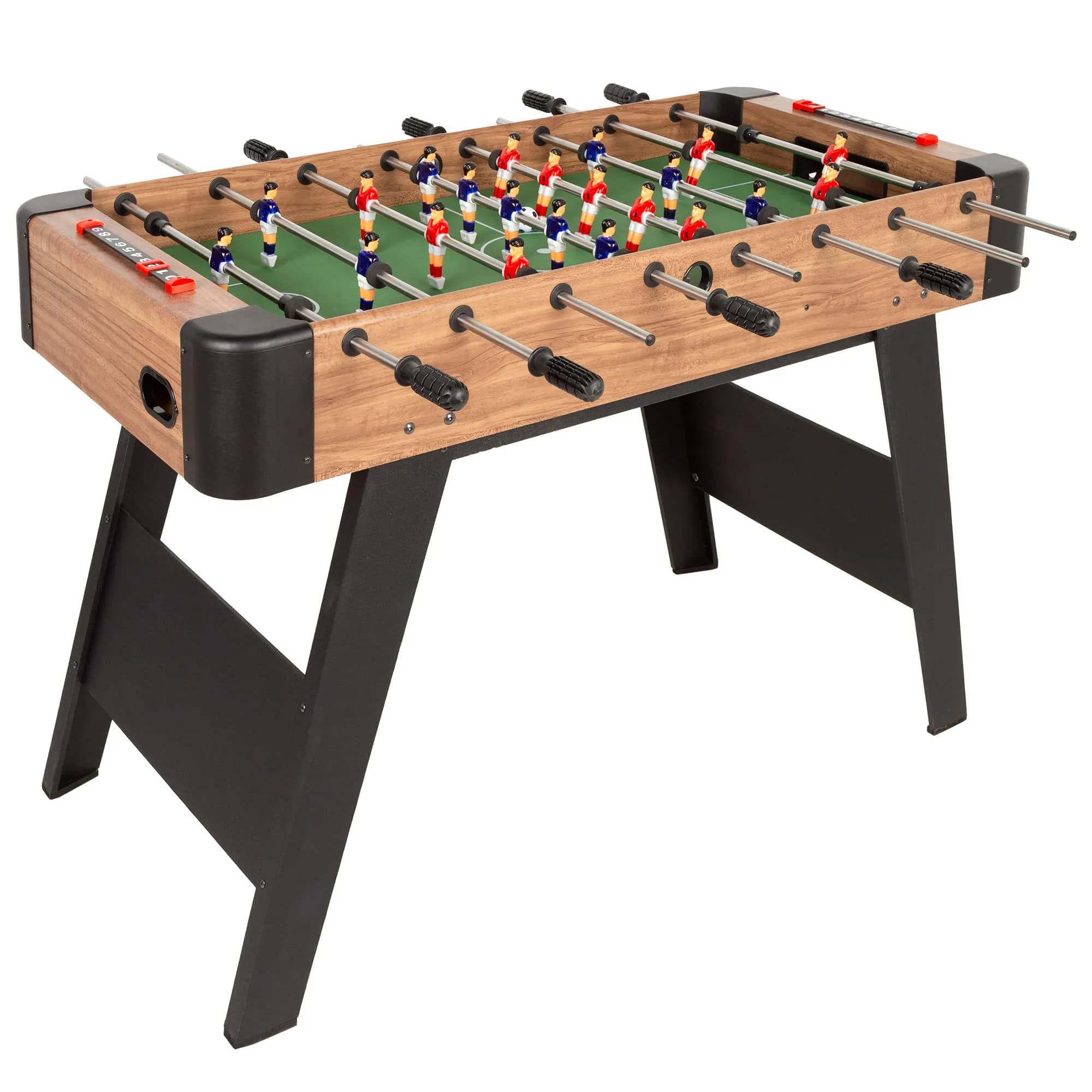 COLORBABY - Futbolín para niños y adultos, fabricado de madera de haya resistente con patas de metal, incorpora marcadores manuales, para 2-4