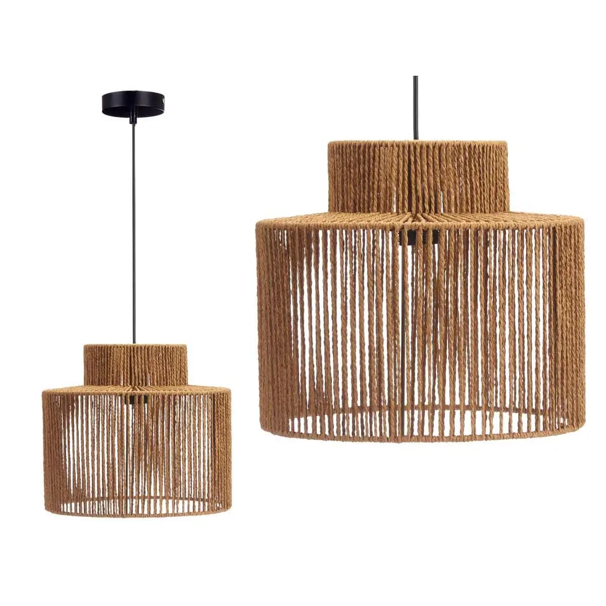 Factory Cuadros - Lámpara Natural Zaria - Lámpara de Techo - Medidas 30x30x25 Cm - Estilo Natural | Iluminación Cálida