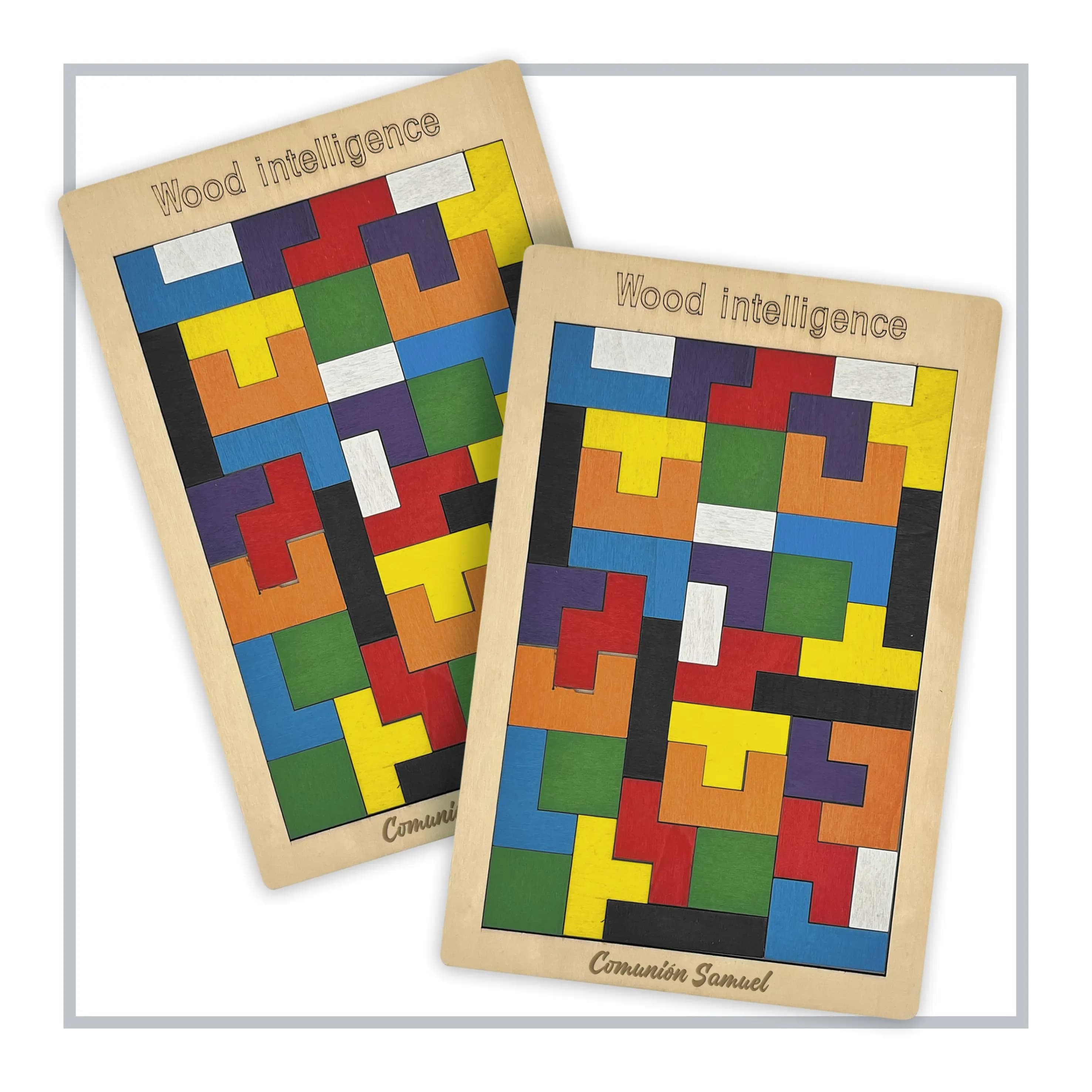 RegaloVip.es - Tetris de Madera Personalizado, Juego de Viaje Ideal como Regalo, Fácil de Transportar y Divertido para Todas las Edades