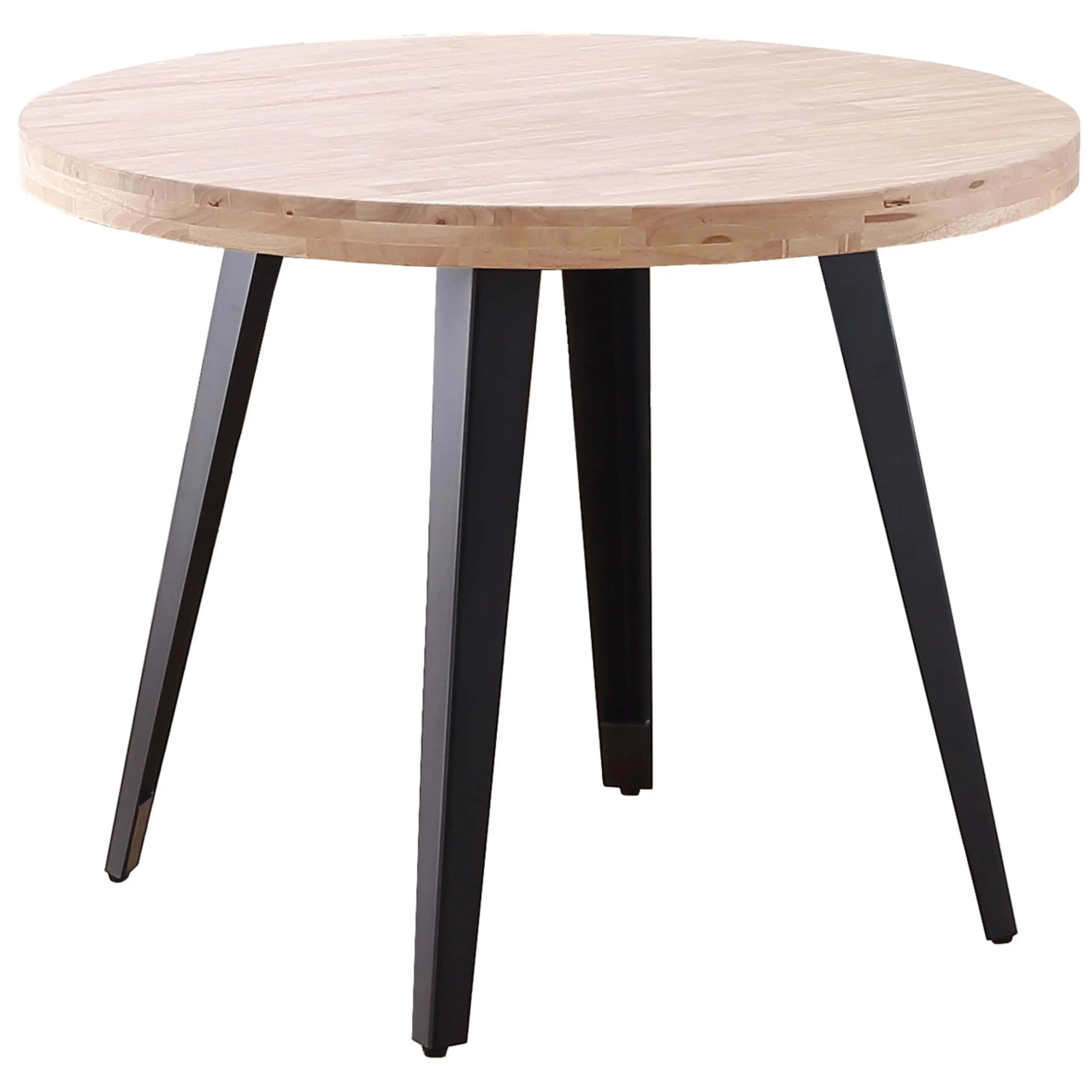 Miroytengo Mesa Salón Comedor Redonda Extensible o Fija Bali Color Roble Nordish/Blanco o Roble Noridsh/Negro
