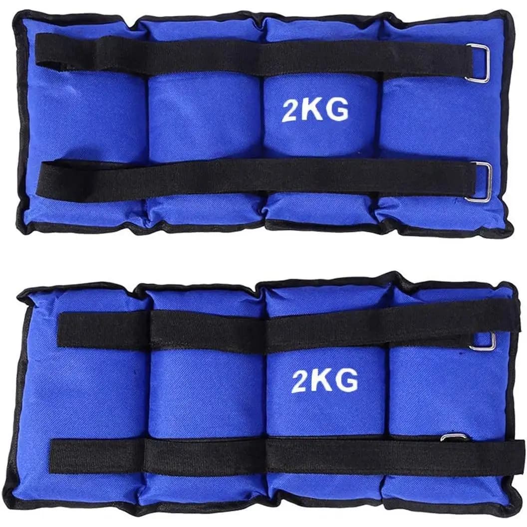 Pesas Para Tobillos y Muñecas ajustables de 1-4kg, Lastres Doble Correa Ajustables, pesas con velcro para Fitness, Ejercicio, Gym,Pesas, Gimnasio,