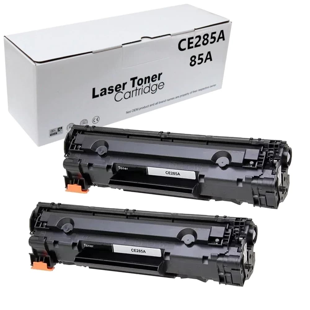 Pack 2 Cartuchos de Toner compatible con HP CE285A 85A CE278A 78A CB435A 35A CB436A 36A para HP LaserJet P1102, P1102W, P1109, P1560, P1566, P1606DN,