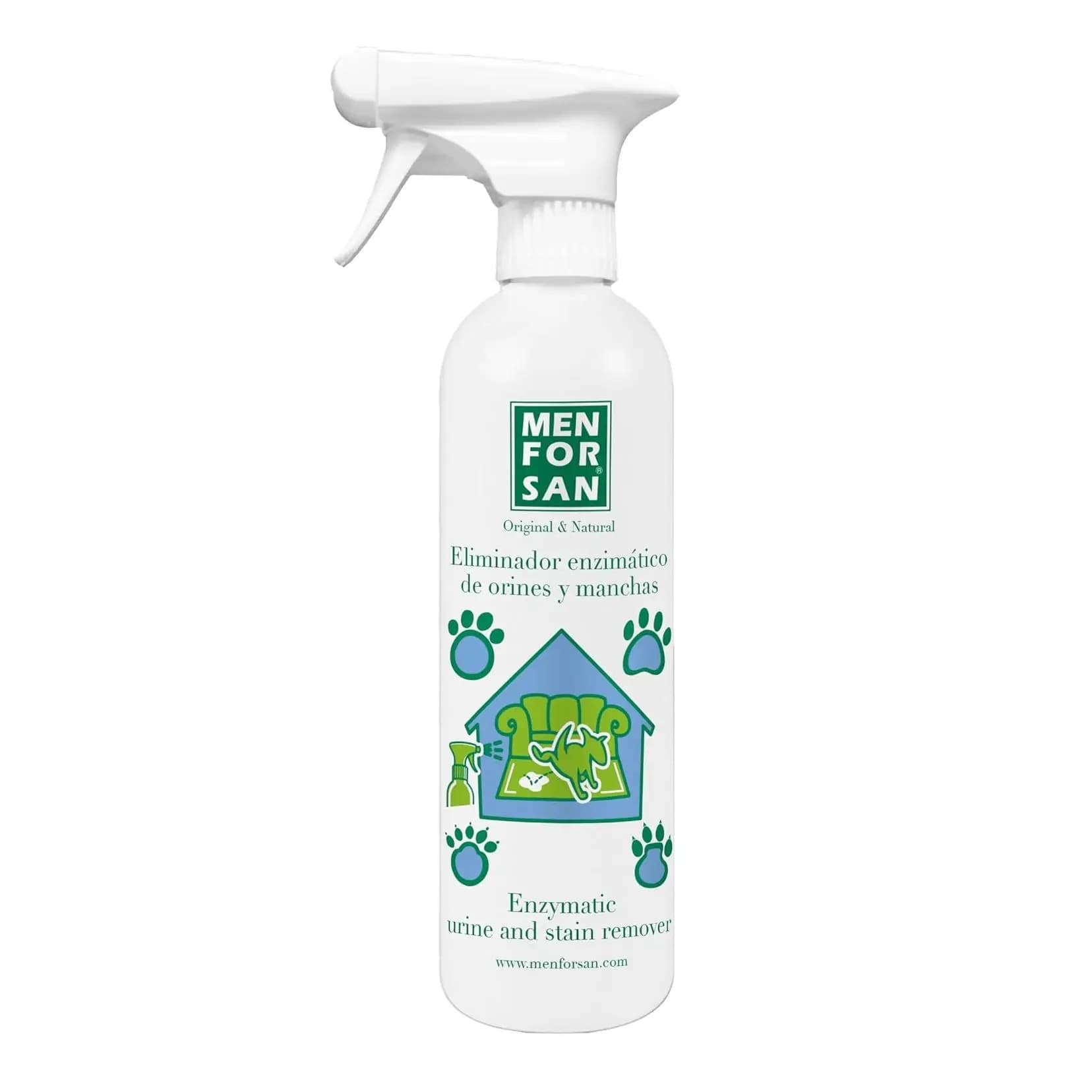 Menforsan Eliminador Enzimático de Orines y Manchas de Perros y Gatos - 500ml