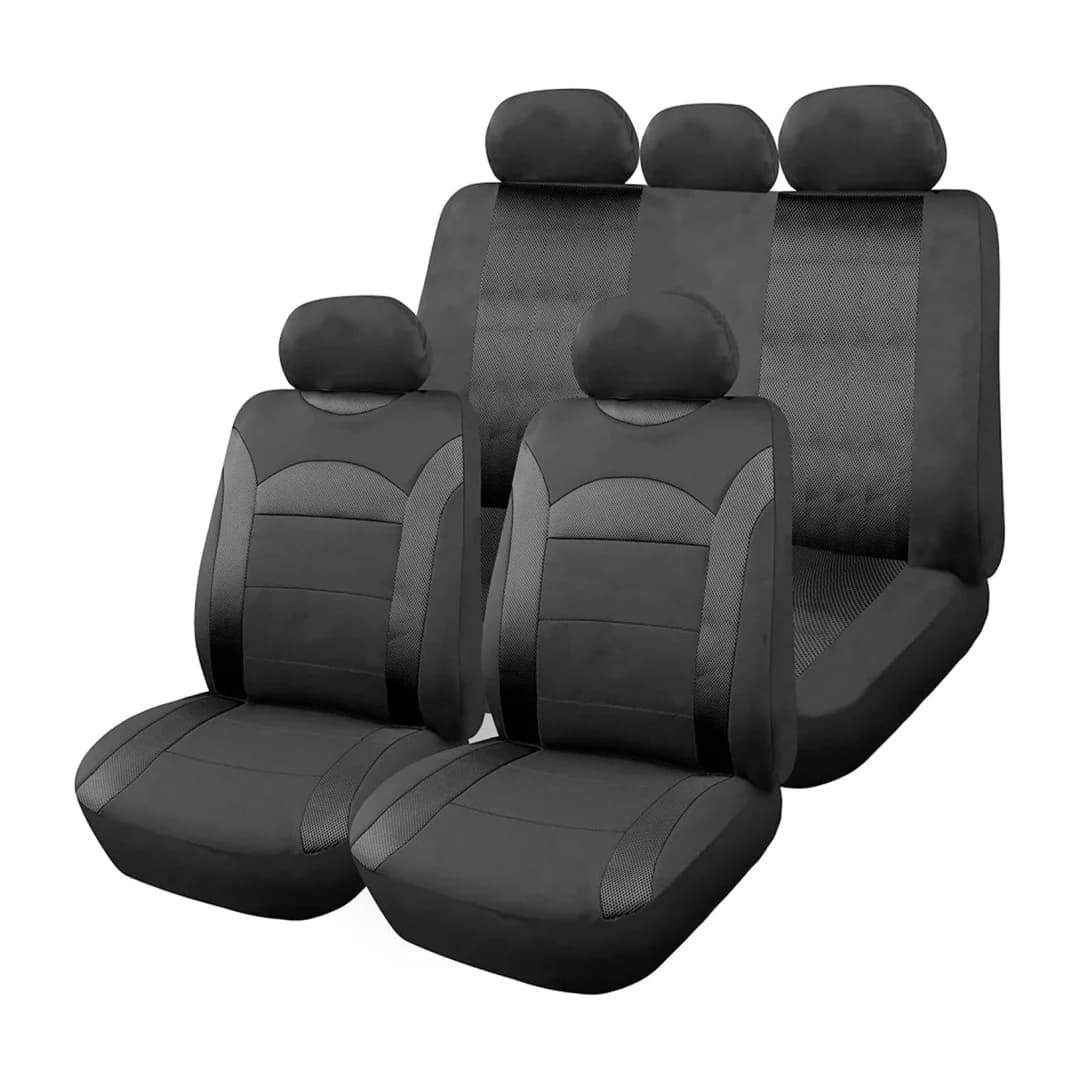 ENERFERO-Juego Completo de Fundas Asientos para Coche,Funda Asiento Coche,Funda Universal para 5 Asiento de Coches,Tela Poliester,Transpirable