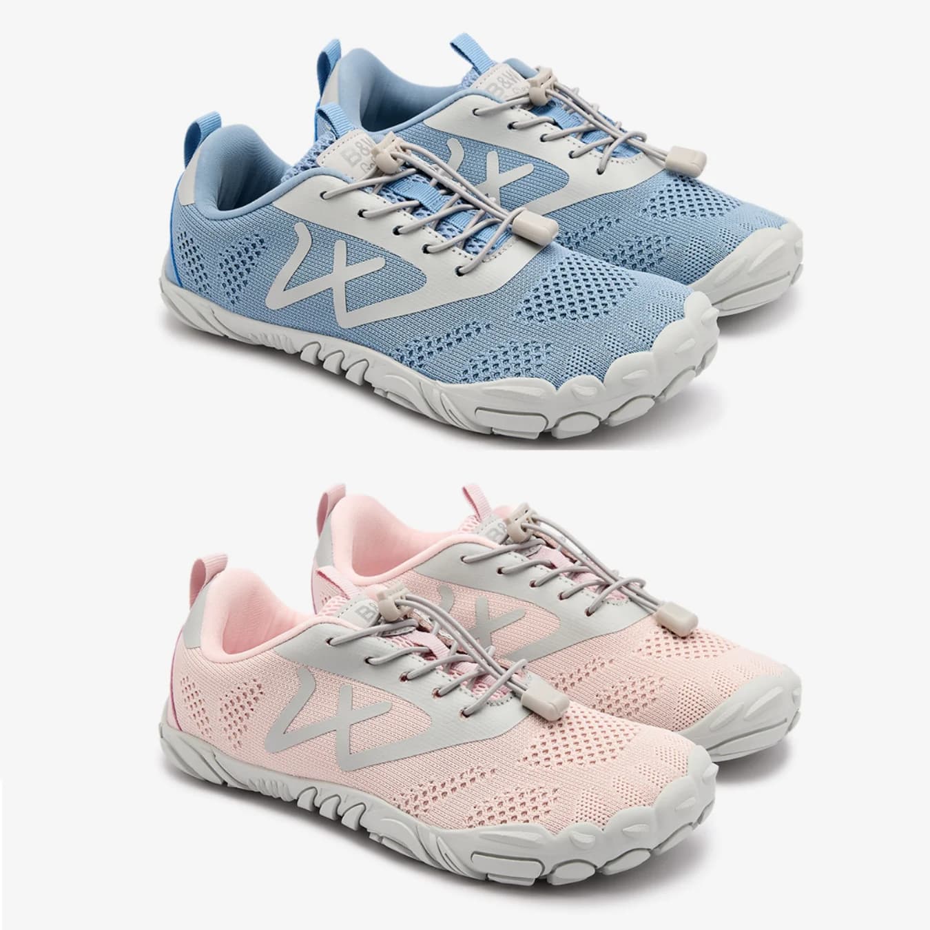 Zapatillas Barefoot Rosa o azul Conguitos GOFLEX talla 33 a 40 | Calzado respetuoso cómodo, ligero y flexible