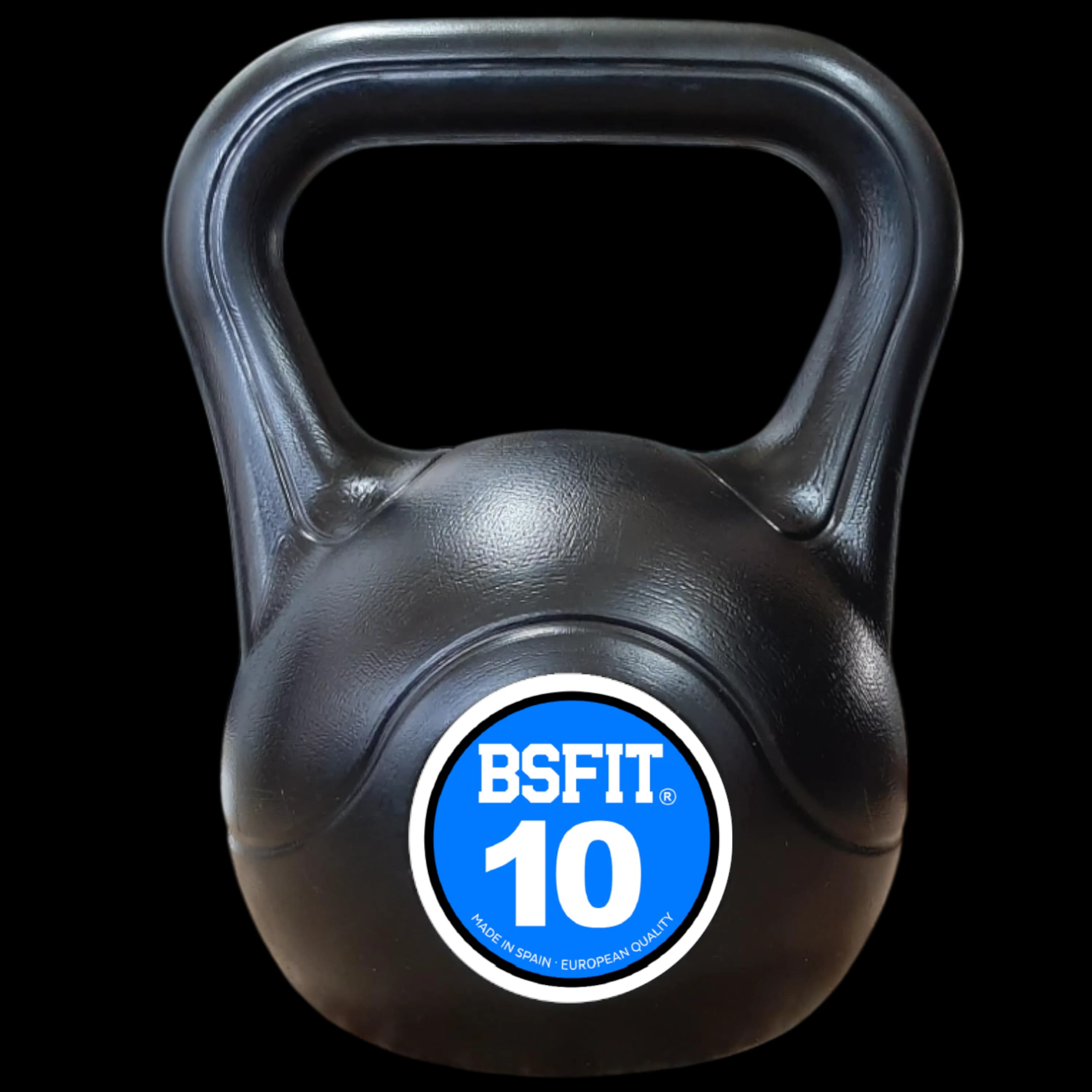 BSFIT Kettlebell Plástica Rellena Hormigón – Pesa Rusa Antideslizante Cross Training, Funcional, Entrenamiento en Casa y Gimnasio/set de