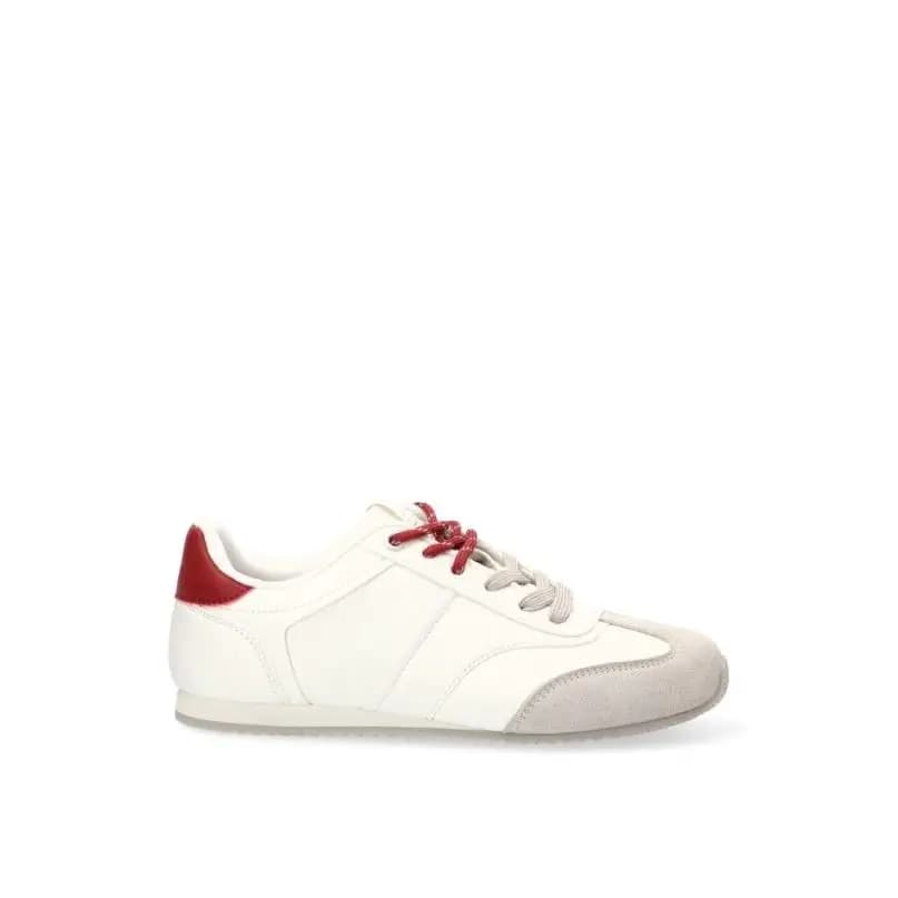 Zapatillas Casual Etika - Mujer - Suela Plana - Modelo 50035 - Color Blanco
