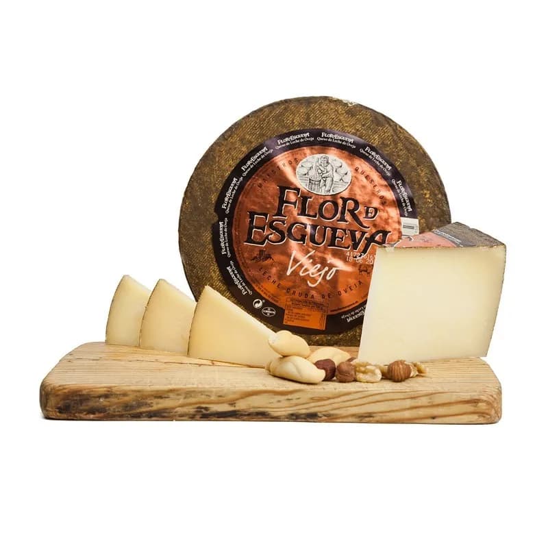 Queso viejo de oveja mini madurado en corteza natural, 1 kg aprox, Flor de Esgueva-delicioso queso corteza natural