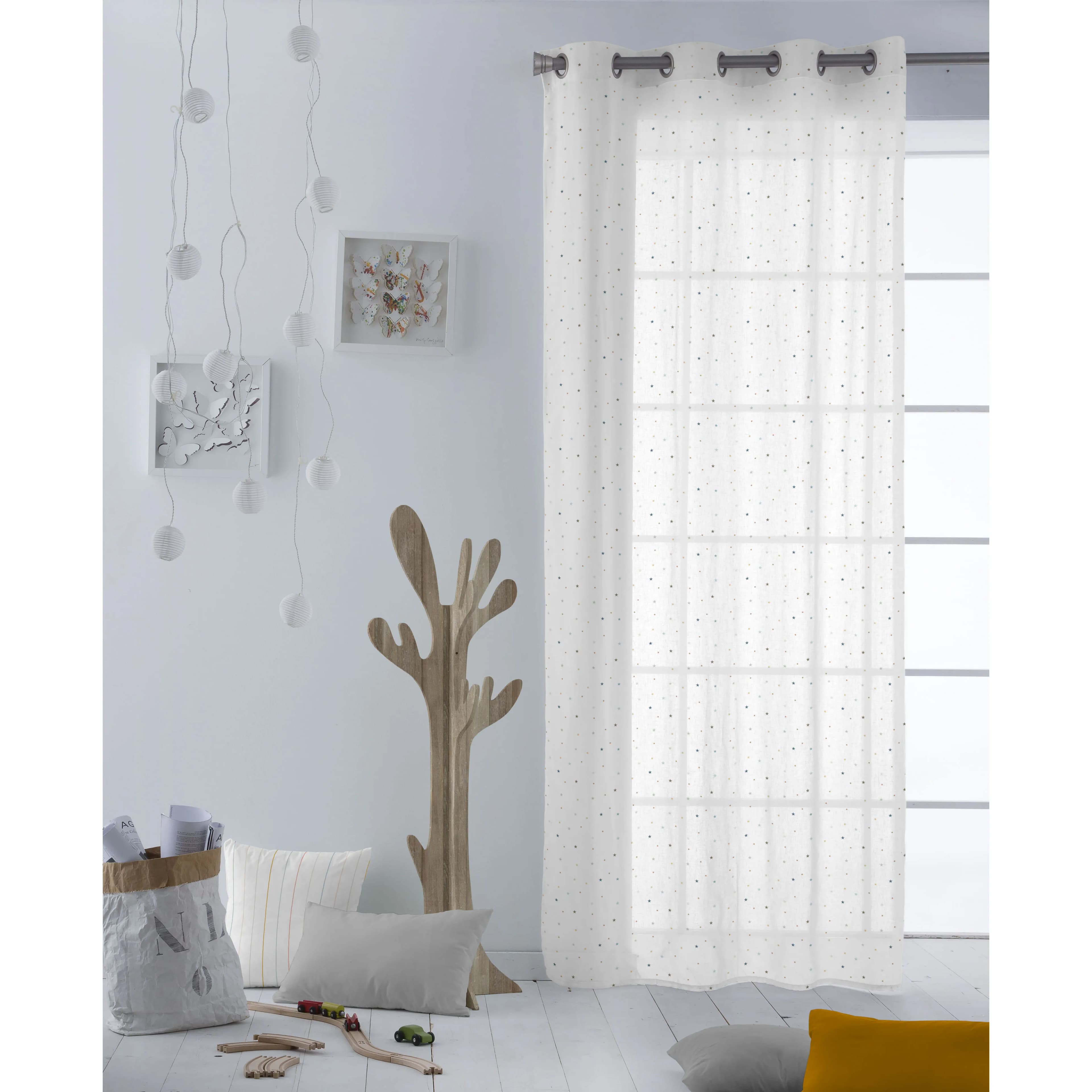 CORTINA CON OJALES - ALGODÓN - EXTRASUAVE - HACIENDO EL INDIO - FABRICADO EN ESPAÑA - 140x260 CM
