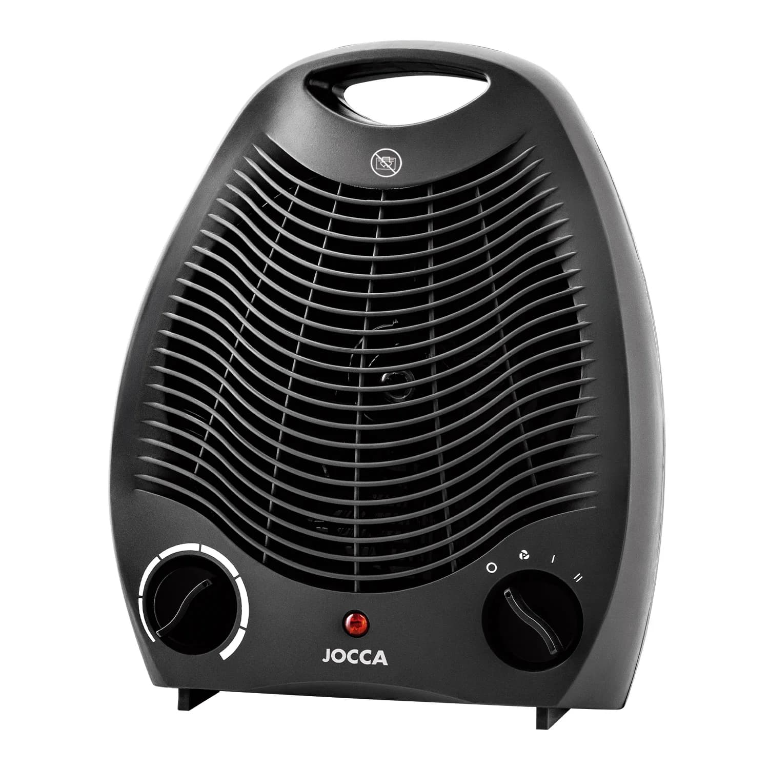 Calefactor Jocca eléctrico, portátil, de tamaño compacto, con 2 velocidades de función calor, función ventilador, regulador de la temperatura