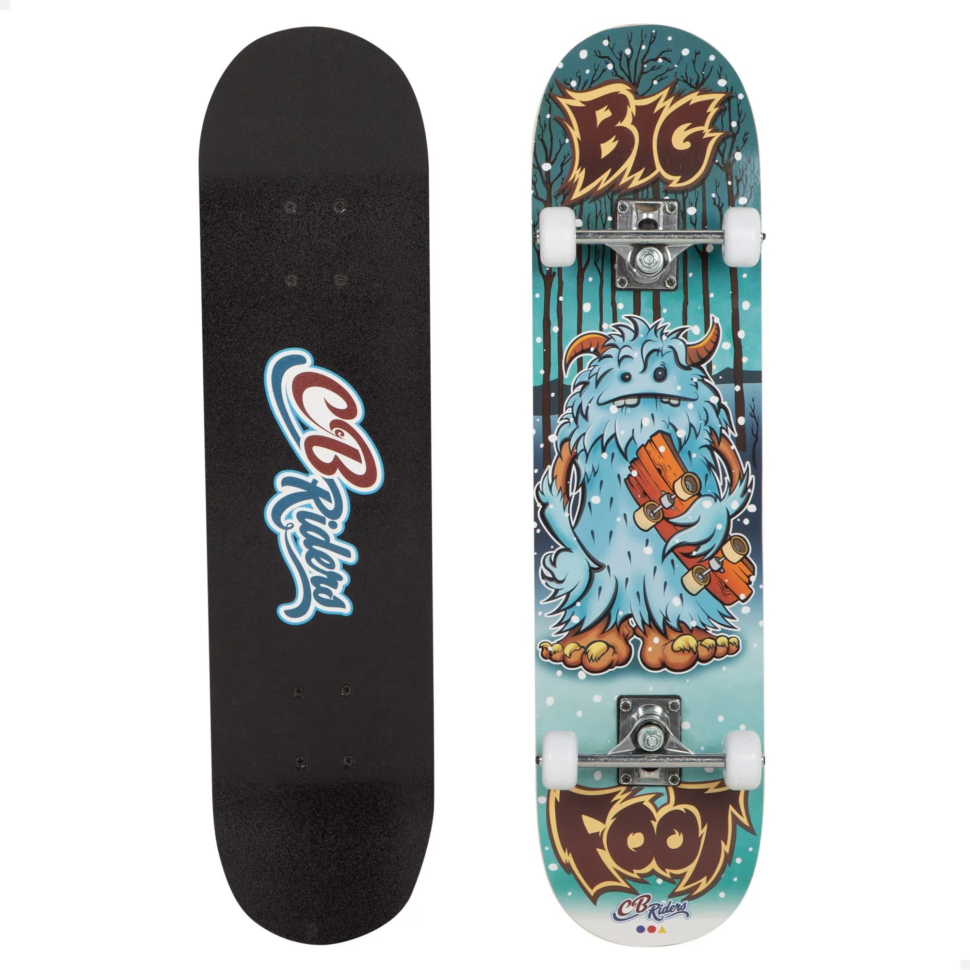 COLORBABY - Monopatín para niños diseño Big Foot o Retro 80's Hits, mide 79x20 cm, patinete, Skate, tabla de Madera y eje de aluminio,