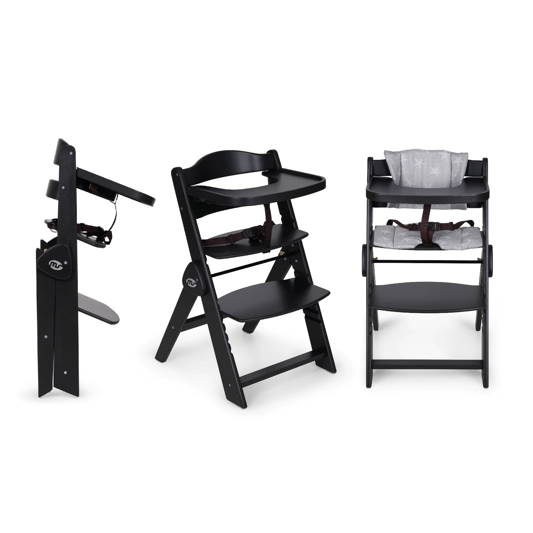 ms Trona para bebé de Madera Full PLEGABLE - Evolutiva- Silla Alta, Ergonómica, Regulable, Segura