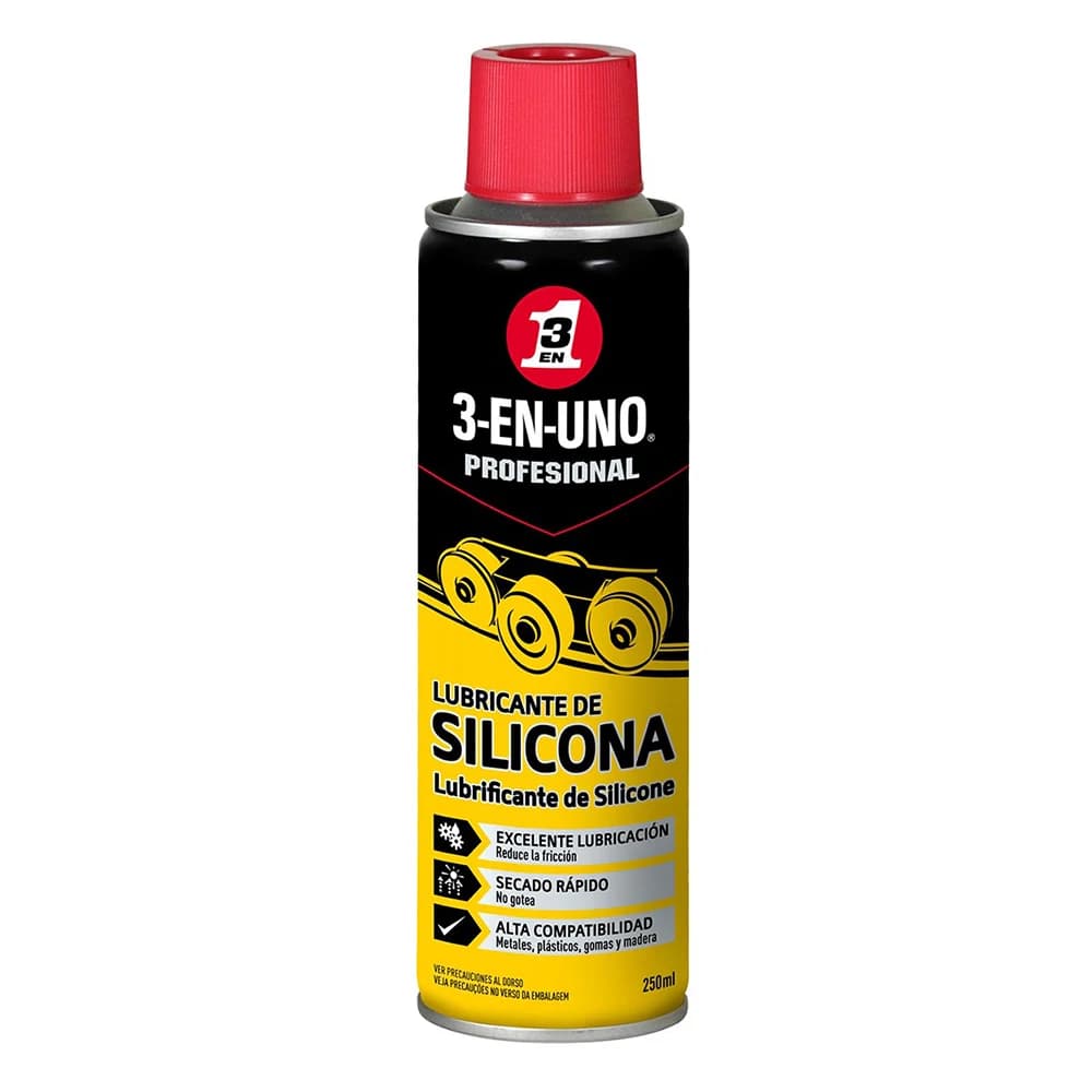 3En1 Lubricante de Silicona Profesional 3 EN 1 - 250 Ml - 6 Uds.