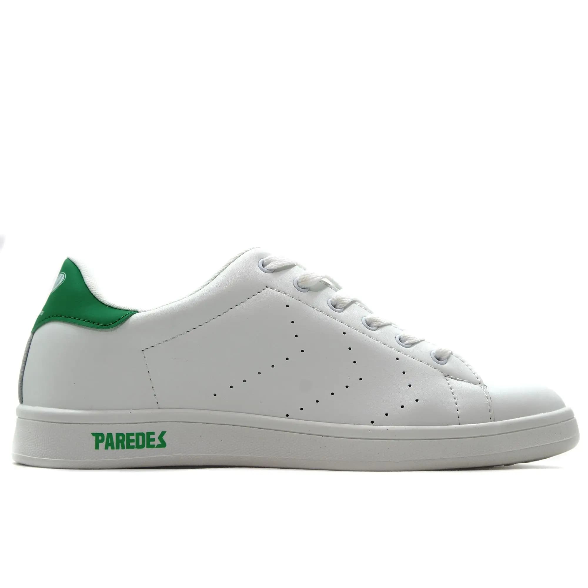 Paredes LD192 Zapatilla deportiva casual,sneakers de cordones,suela blanca de goma,clásica,sencilla,de piel para todos
