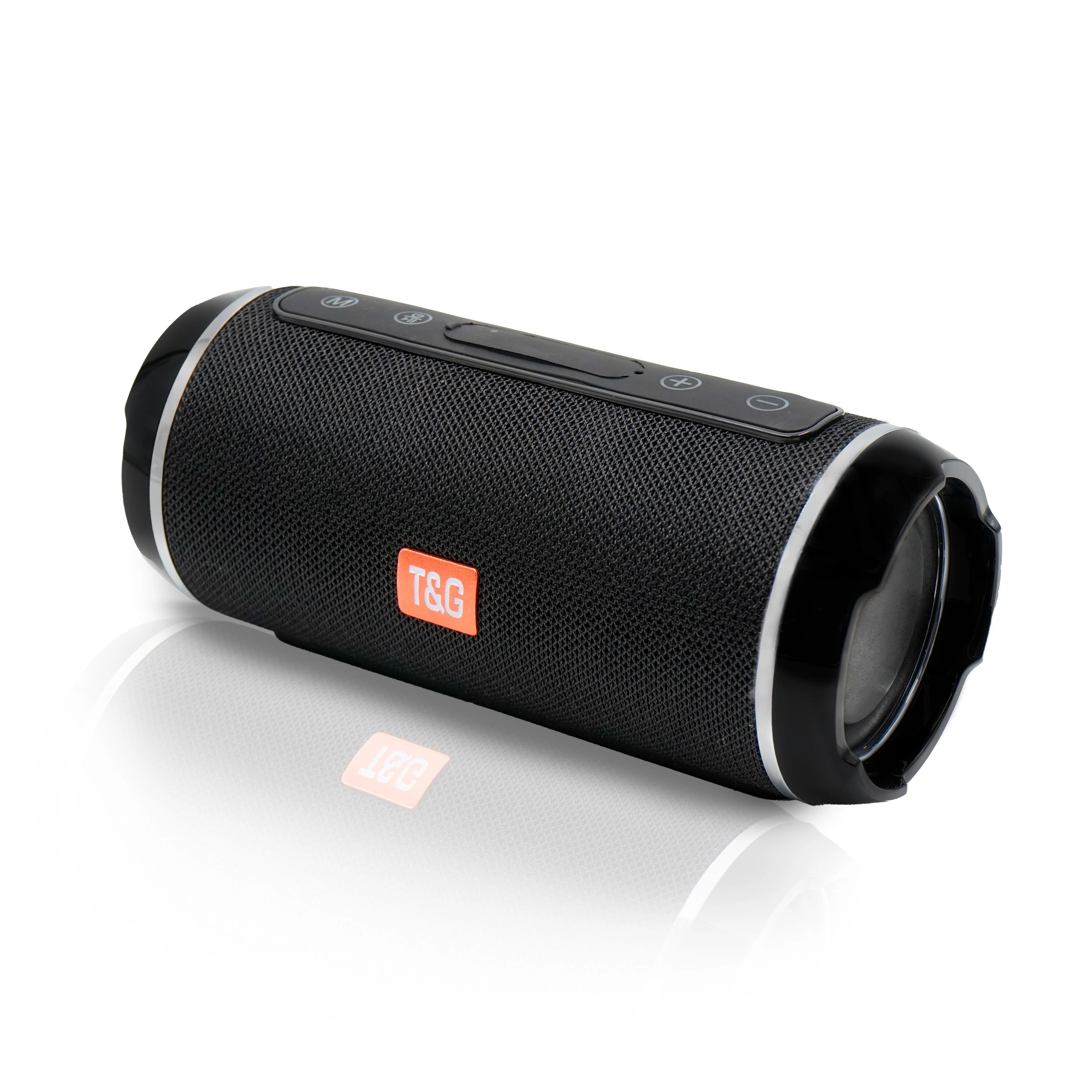 T&G Altavoz Bluetooth inalámbrico TG116, altavoz de bluetooth con graves, compatible, USB, resistente al agua, para exteriores, c ompatible con AUX,