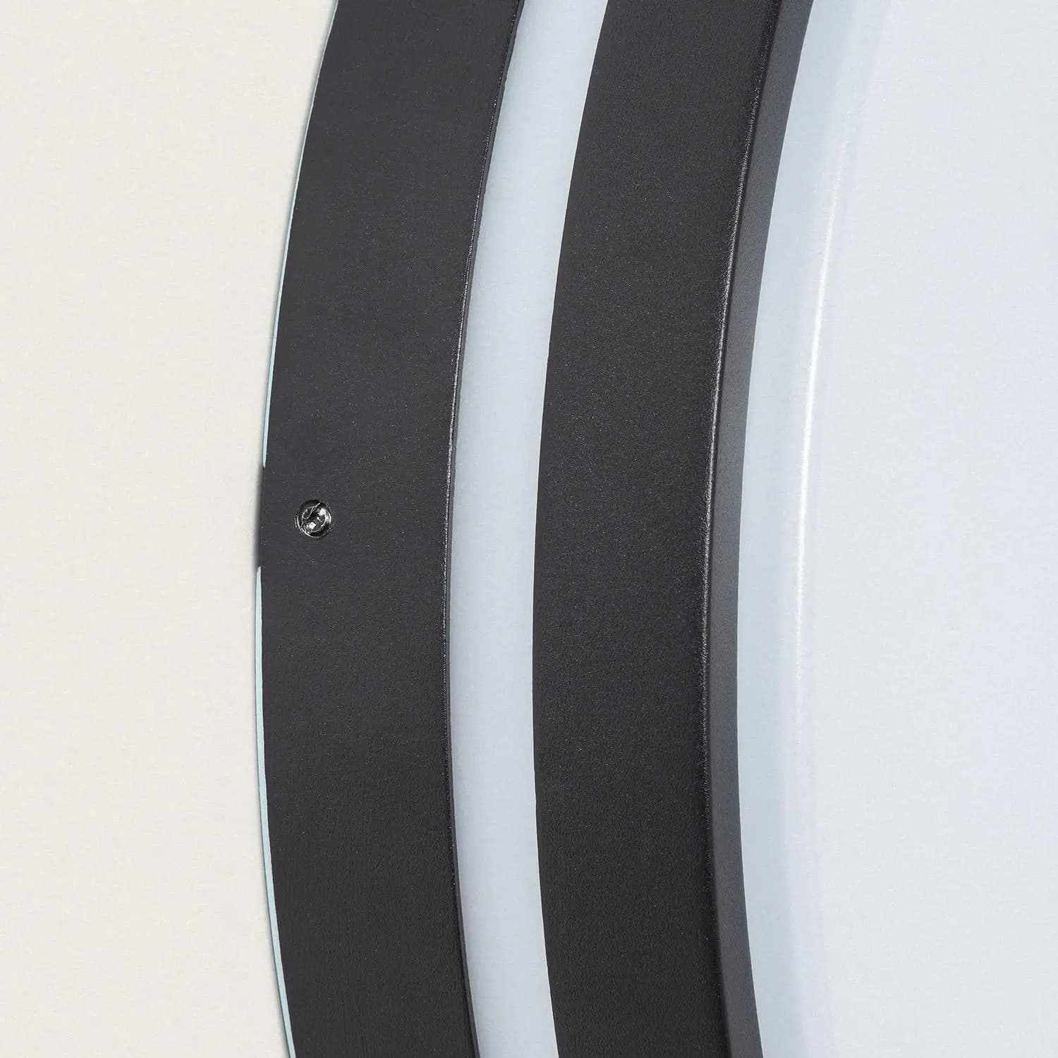 Ledkia Plafón Circular Exterior Aluminio Ø285 mm Kadam Negro