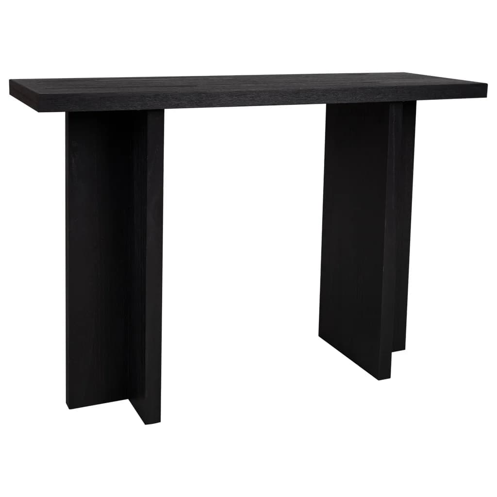 Wonderlust Deco - Recibidor de madera negro 120x40x81 Negro 120x40x81h cm