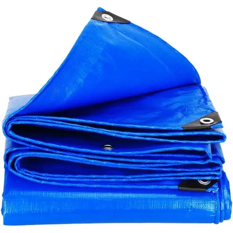 Lona Impermeable para Exterior, Multiusos (Varios Tamaños), Esquinas Reforzadas, Color Azul