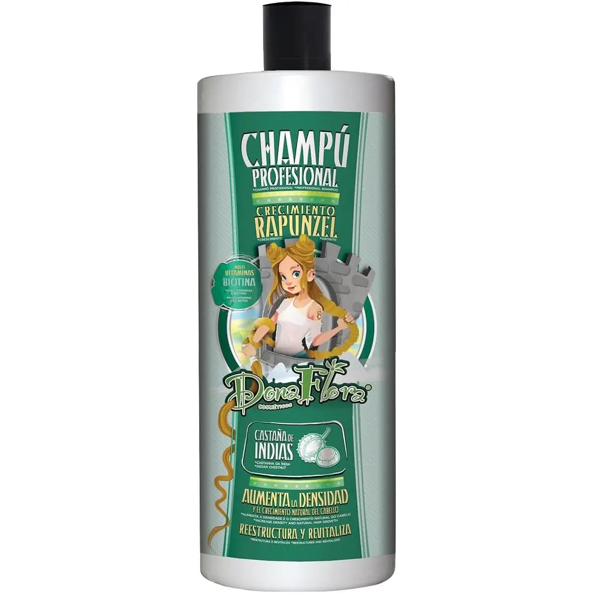 Champú Crecimiento Rapunzel | Fortalece y Nutre con Biotina | Aumenta el Crecimiento | Sin Sulfatos ni Parabenos | Volumen y Brillo Natural |
