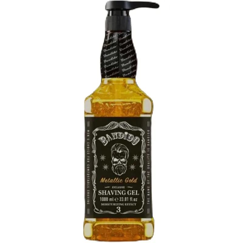 BANDIDO Metallic Gold Shaving Gel Moisturizing Effect 3 1000 ml