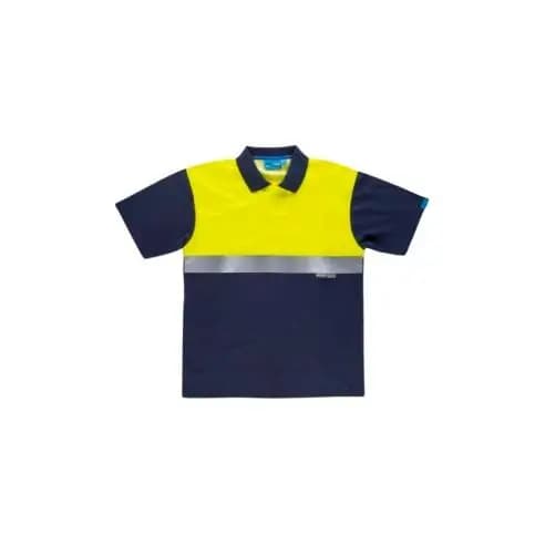 Polo AV de Manga Corta con Cinta Reflectante y Protección Antibacteriana