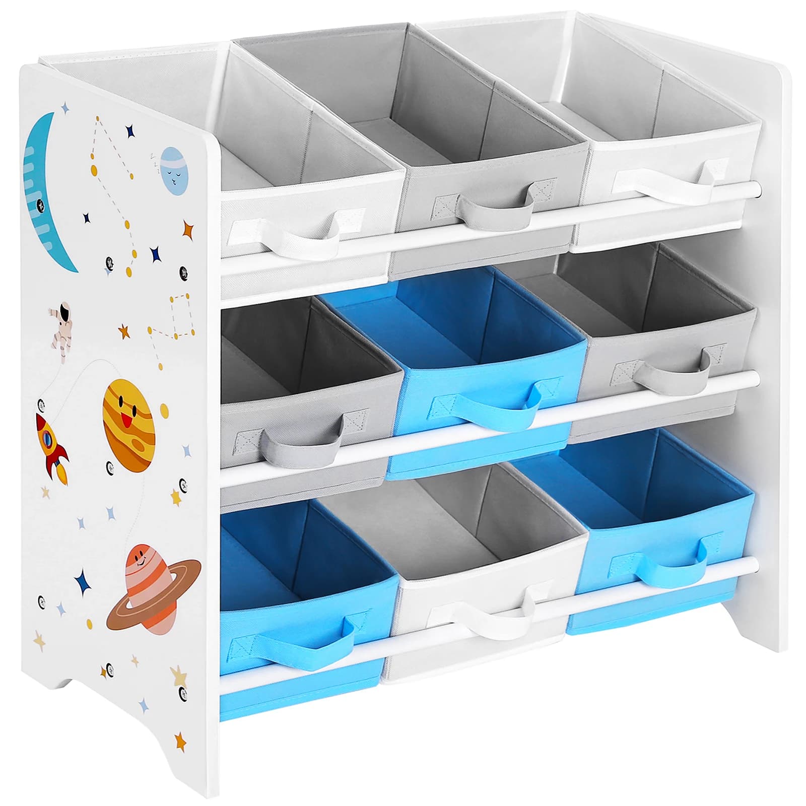 SONGMICS - Estante de Almacenamiento Infantil para Juguetes y Libros, 9 Cajas extraíbles de Tela no Tejida, para habitación de niños, Sala de