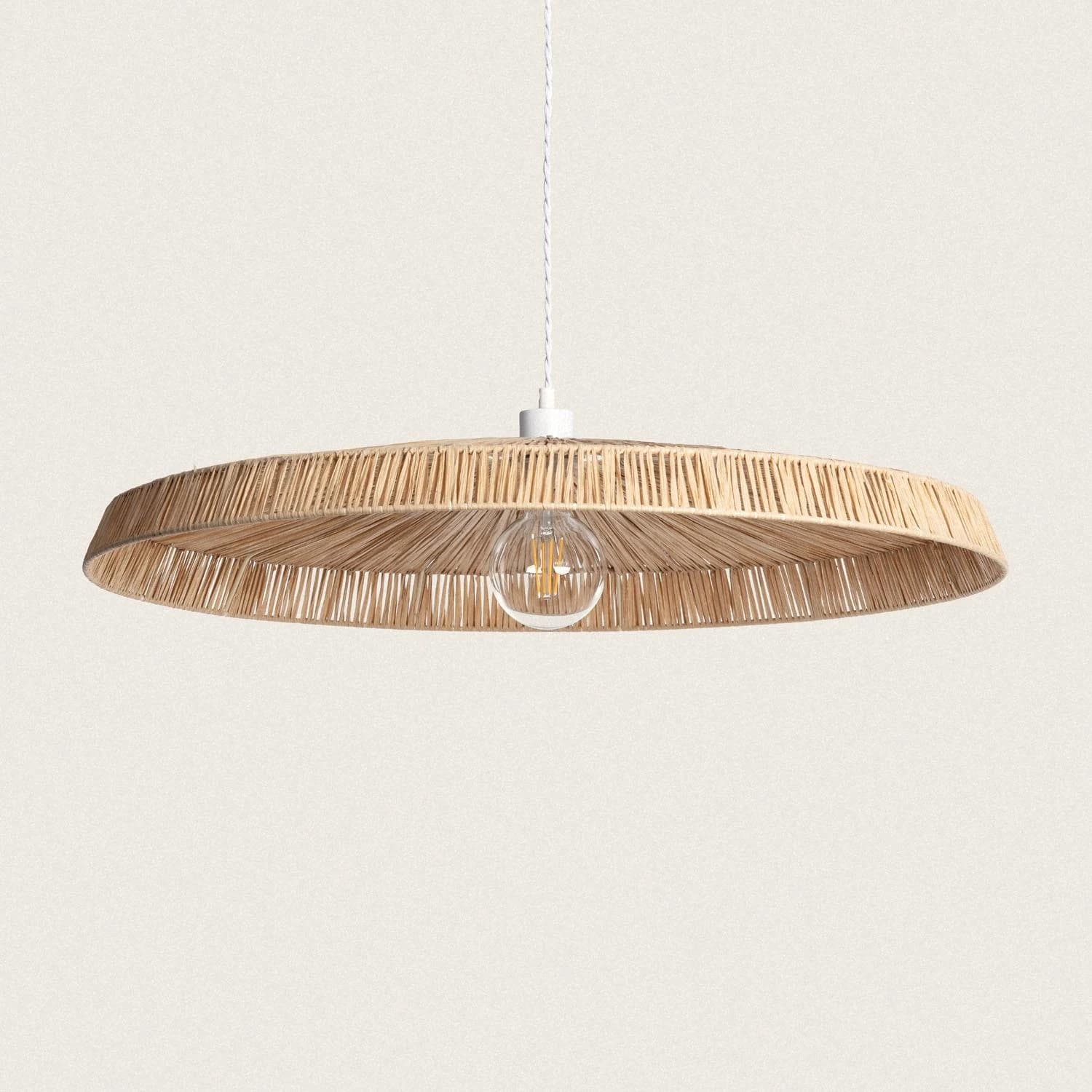 Ledkia Lámpara Colgante Yokho ILUZZIA de Fibras Naturales con Diseño Único y Acabados de Calidad para Iluminar Tu Interior