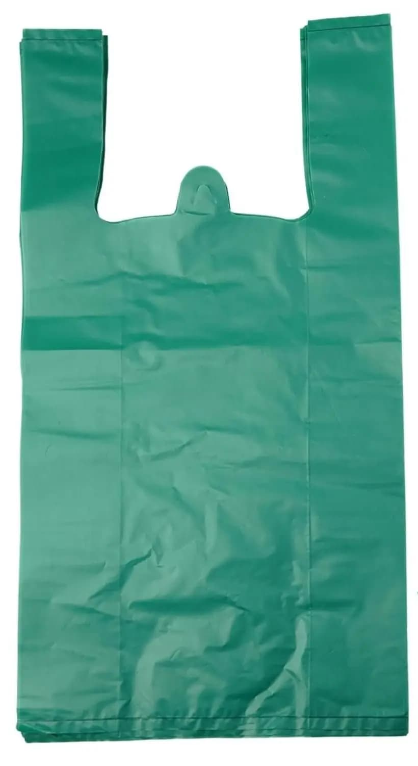 Bolsas de Plastico Camiseta Fuerte Calidad 70% Reciclada 2KG 108aprox 42*53cm Verde gran calidad fruteria tiendas casas