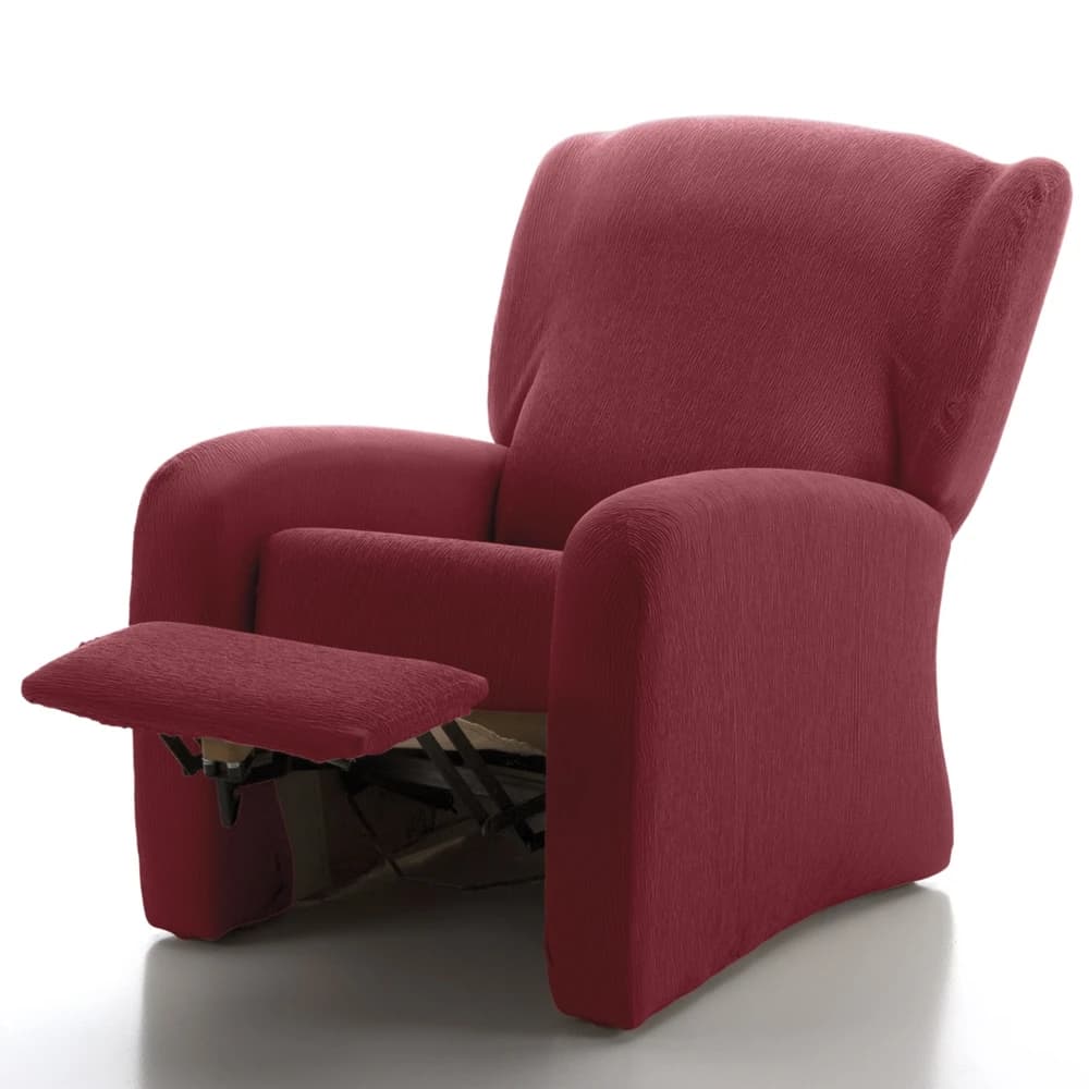 CAÑETE - Fundas Elásticas Sillón Relax Completo Adaptables - 4 Piezas - Marfil