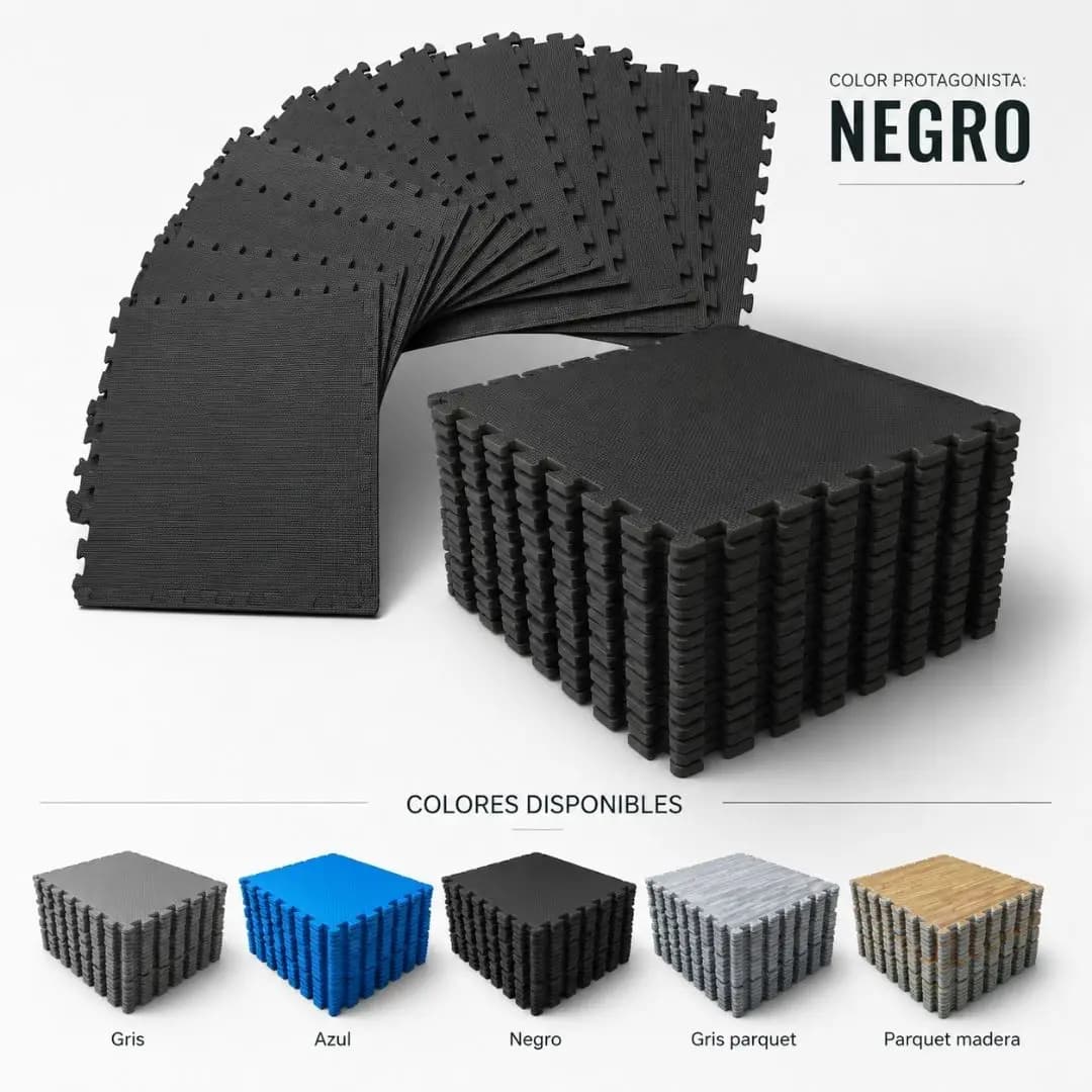 JOWY Pack Esterilla Protector de Suelo Multifuncional 60 x 60 x1 cm– Tatami Puzzle para Gimnasio, Fitness y Uso Doméstico – Alfombra de Espuma