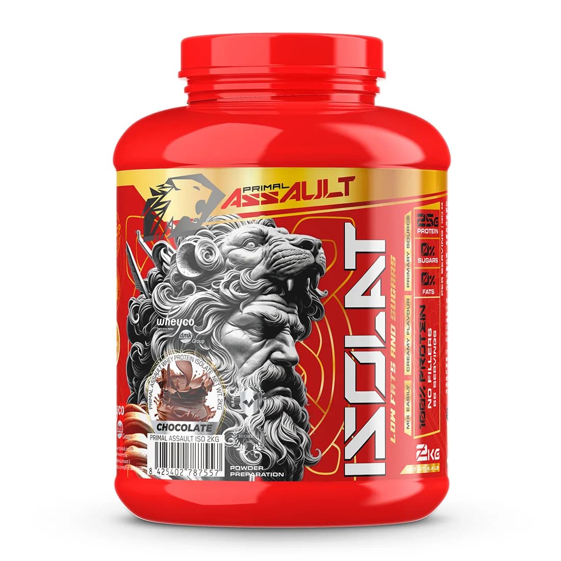 ISOLAT de PRIMAL ASSAULT es el aislado de proteina de suero más avanzado del mercado para garantizar el máximo desarrollo de masa muscular sin grasa