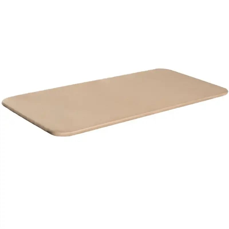 Base tapizada Estructura Acero con Tubo 40x30 con Refuerzos centrales con Tablero de DM Color Beige (90x200 cm, Sin Patas)
