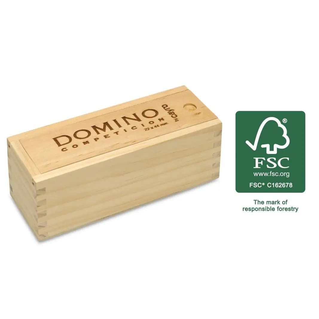 Juego de Dominó Competición Cayro - Caja de Madera (FSC) - Juguete de Mesa Tradicional para Niños y Adultos