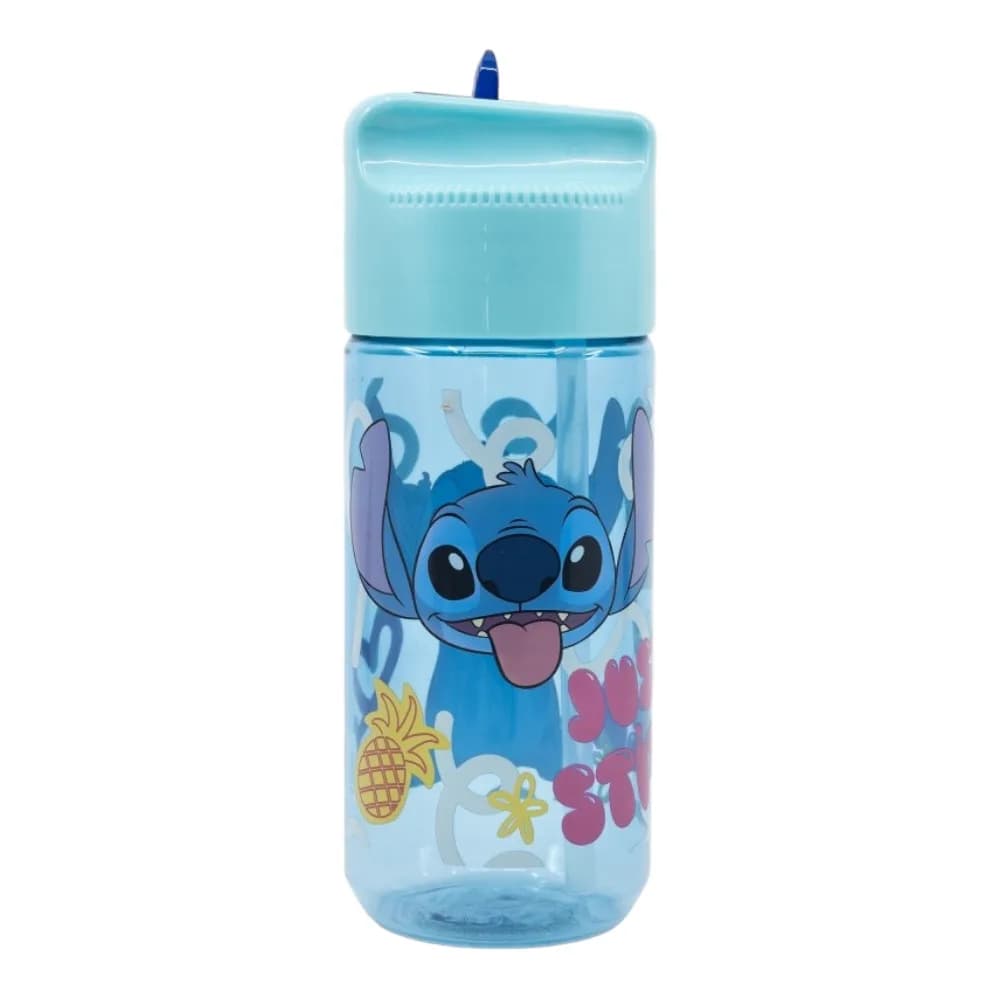 Botella de Tritan para Niños de Stitch - 430 ml  Boquilla y Tapón de Seguridad - Tritan Duradero y Seguro, Stor