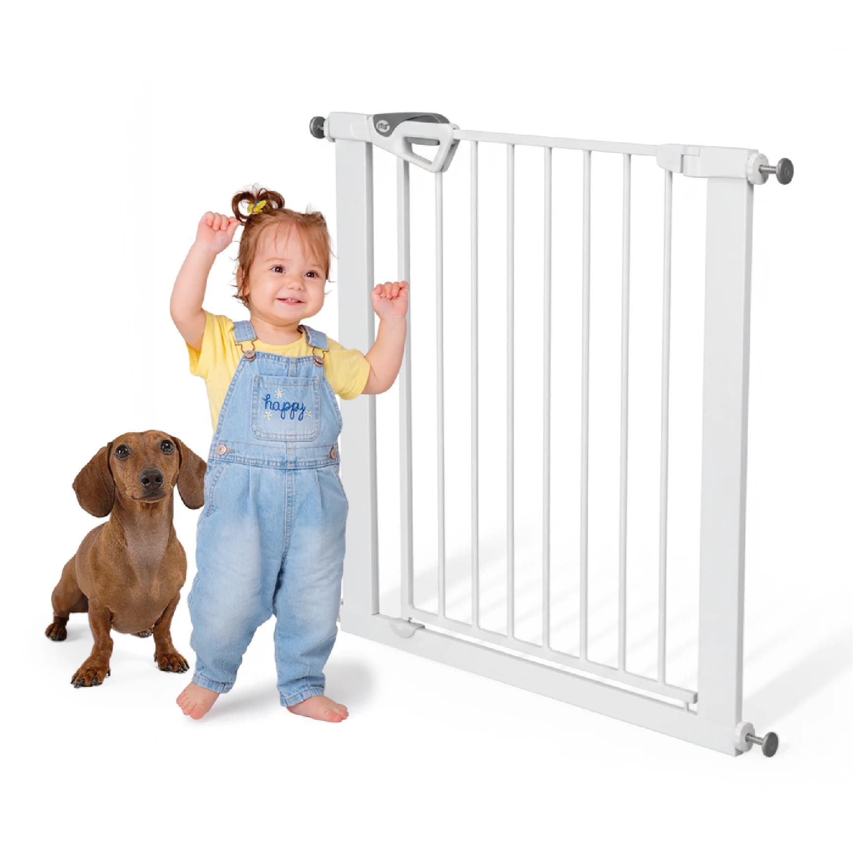 Ms - Barrera de Seguridad Autocierre de niños y Mascotas para Puertas y pasillos - - Máxima Polivalencia de 75 a 82 cm - Fácil de Instalar