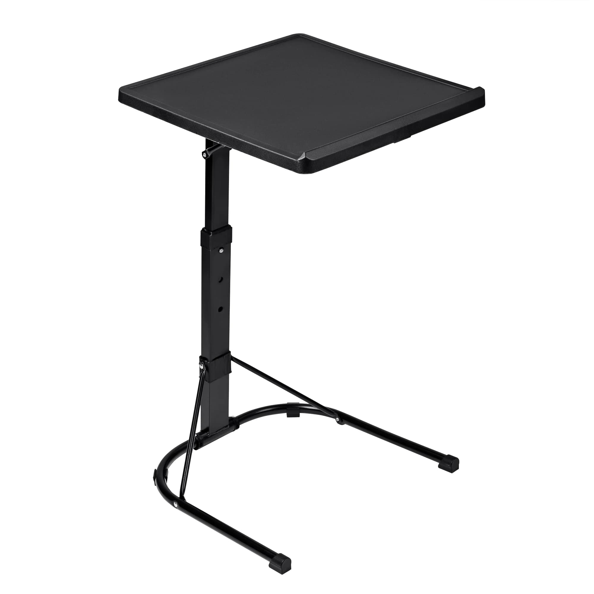 T-LoVendo Mesa Auxiliar Plegable con Altura Ajustable, Forma de C, con 3 Alturas (de 63,5 a 76 cm), 3 Ángulos Ajustables, para Ordenador Portátil,